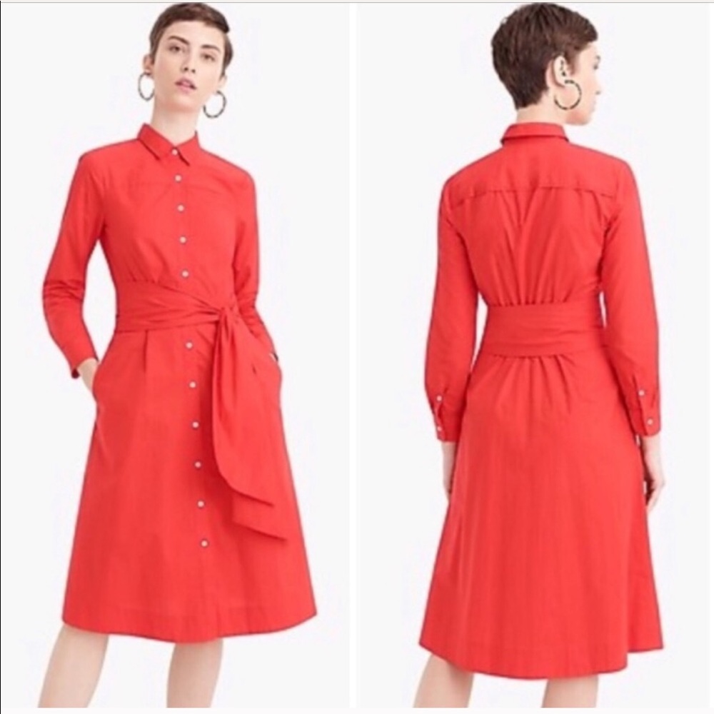 JCrew red dress size 8